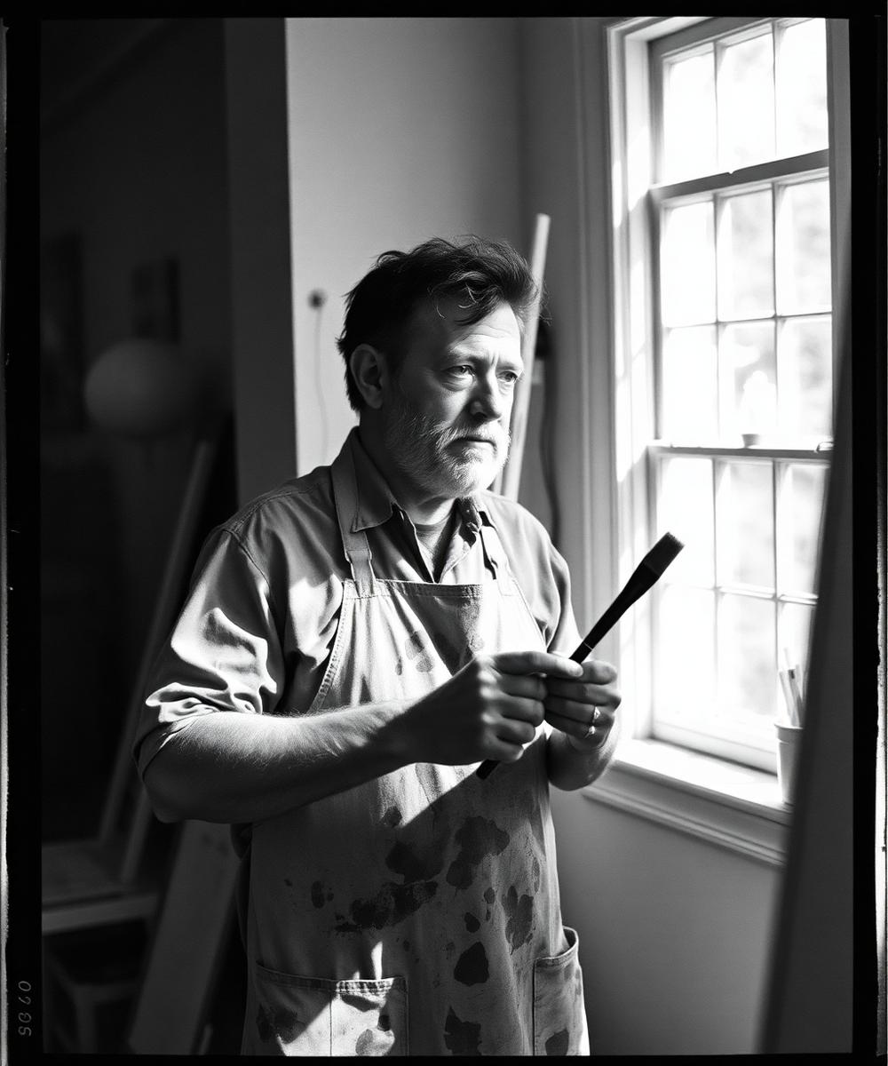 Elias Marren in the studio